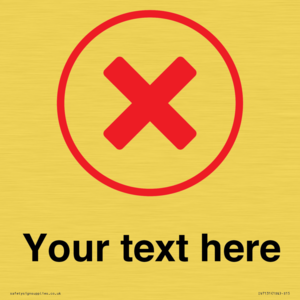 Custom plain background, red cross in a circle sign